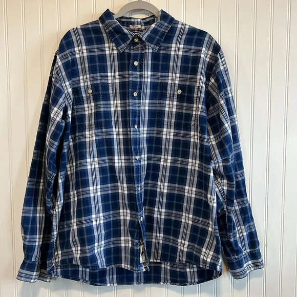 Wrangler Indigo Men's bundle of 3 XL/TG button down  100% cotton plaid - Picture 8 of 16